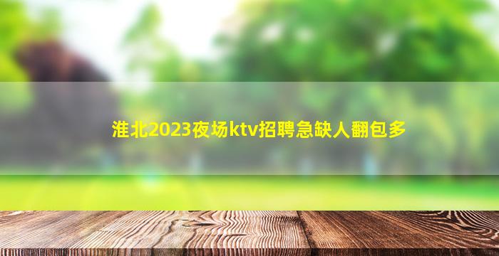 淮北2023夜场ktv招聘急缺人翻包多